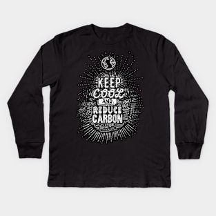 Keep Cool and Reduce Carbon Kids Long Sleeve T-Shirt